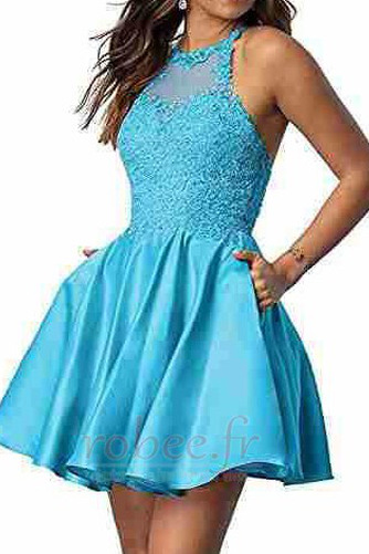Robe de cocktail Courte Soie Été Petit collier circulaire Naturel taille - Page 16