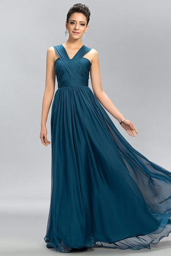 Robe de demoiselle d'honneur A-ligne Corsage plissé Elégant - Page 1
