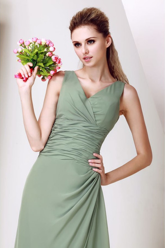 Robe de demoiselle d'honneur Hiver Formelle Mousseline Train de balayage - Page 4