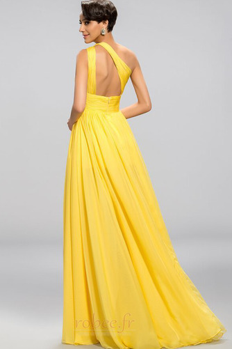 Robe de soirée Sexy A-ligne Mousseline Drapé Sans Manches Dos nu - Page 2