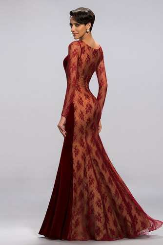 Robe de soirée Traîne Courte Formelle Fermeture à glissière Dentelle - Page 3