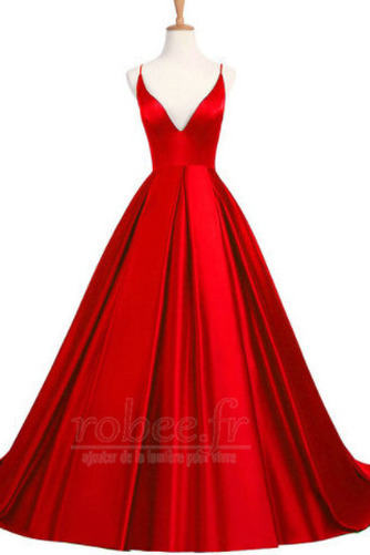 Robe de bal Poire Automne noble Col en V Traîne Courte Entrecroisé - Page 8