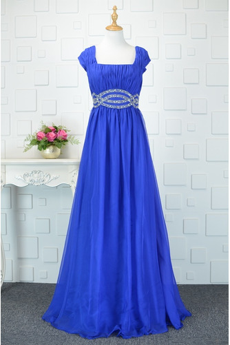 Robe de demoiselle d'honneur Col Carré Longue Mancheron Simple - Page 1