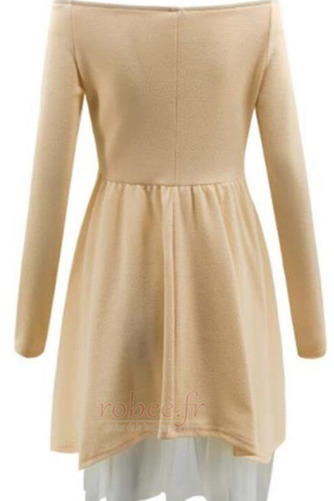 Robe de cocktail Col Bateau mini Gradins Froid a ligne Naturel taille - Page 9