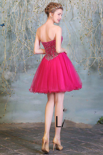 Robe de cocktail Glamour Longueur de genou Naturel taille Col en Cœur - Page 2