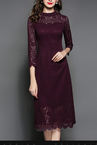 Robe mères Dentelle Dentelle Fermeture éclair Manquant Été Col haut - Page 5