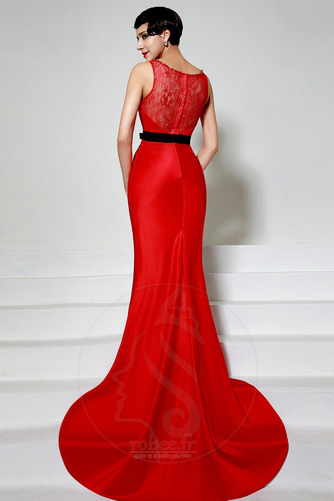 Robe de soirée Sirène Sans Manches Dentelle Médium Perle Orné de Nœud à Boucle - Page 2