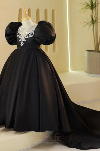 Robe de fille de fleur Cérémonie Naturel taille Dos nu A-ligne - Page 1