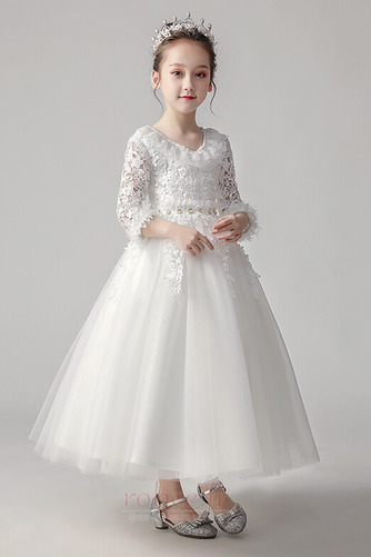 Robe de fille de fleur Balançoire Manche Aérienne Longueur Cheville - Page 5