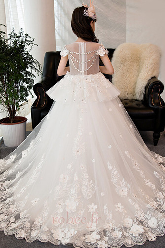 Robe de fille de fleur a ligne Automne Formelle Manche Courte - Page 2