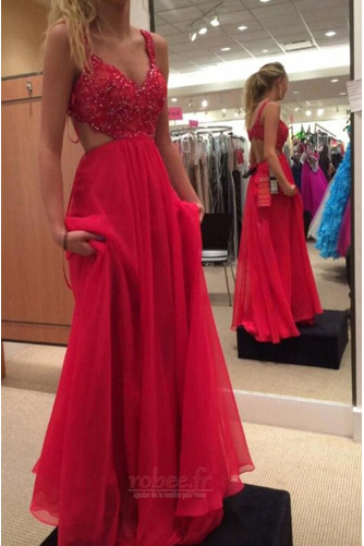 Robe de soirée Dos nu Chiffon Sexy Décalcomanie Naturel taille - Page 1