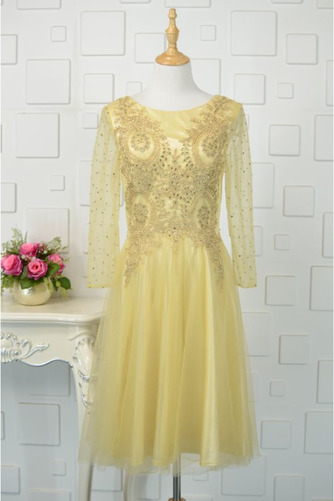 Robe de soirée gossamer Longueur de genou Manche Longue Montrer - Page 2