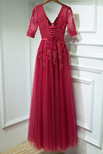Robe de demoiselle d'honneur Chic a ligne Décalcomanie Dos nu - Page 2
