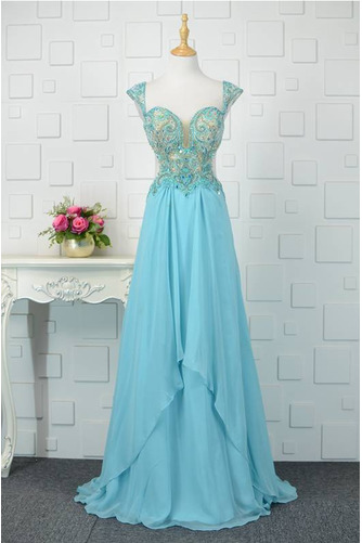 Robe de bal Luxueux Perle Norme Dos nu Mousseline Sans Manches - Page 1