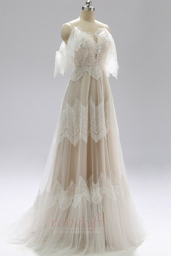 Robe de mariée Dentelle Sans Manches Bretelles Spaghetti Été - Page 4