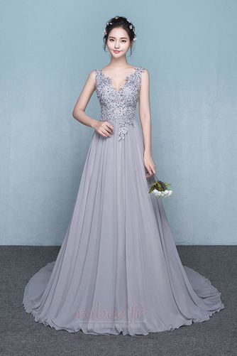 Robe de demoiselle d'honneur Sans Manches Naturel taille Corsage Avec Bijoux - Page 1