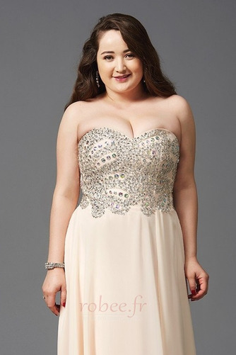 Robe de soirée Sans Manches Perlé Mousseline Fermeture à glissière - Page 5