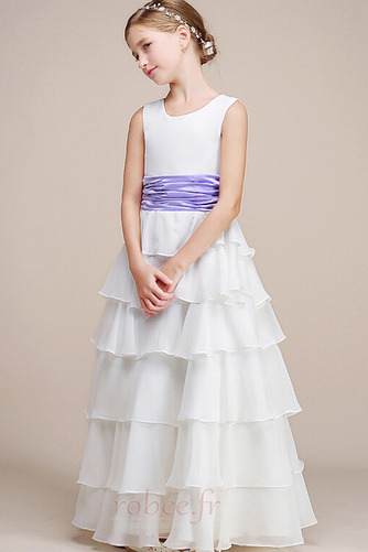 Robe de fille de fleur Col de chemise t Naturel taille Glissière - Page 4