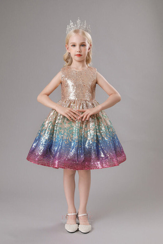 Robe de fille de fleur Scintillait Norme Nœud à Boucles Naturel taille - Page 3