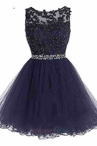 Robe de cocktail Vente Sans Manches Médium mini A-ligne Bleu - Page 18
