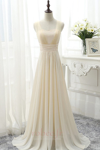 Robe de demoiselle d'honneur Simple Fermeture à glissière Larges Bretelles - Page 5