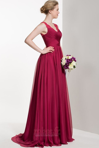 Robe de demoiselle d'honneur Corsage plissé Fermeture éclair - Page 3