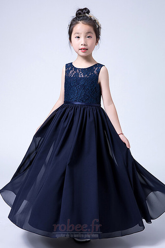 Robe de fille de fleur Sans Manches Chiffon A-ligne Fermeture à glissière - Page 6