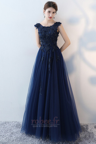 Robe de demoiselle d'honneur Broderie Tulle Sans Manches Col Bateau - Page 3