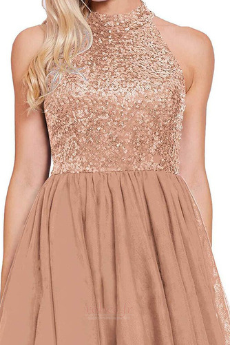 Robe de cocktail Tulle Triangle Inversé Naturel taille Dos nu - Page 3