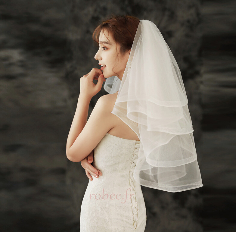 Voile court mariage top