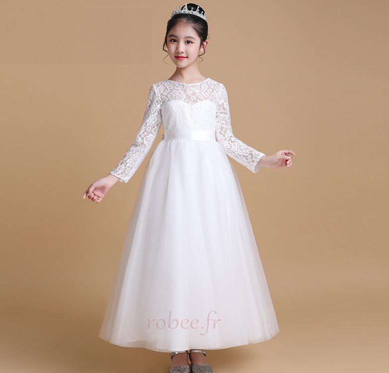 Robe de fille de fleur Orné de Nœud à Boucle Été Manquant Dentelle 1 Robe de fille de fleur Orné de Nœud à Boucle Été Manquant Dentelle 1