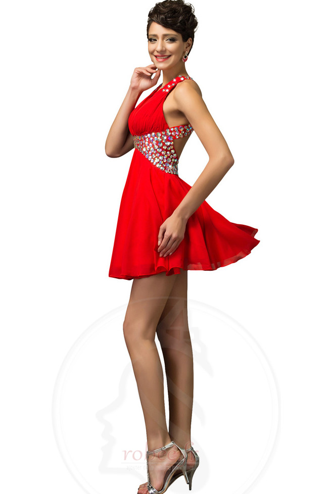 Robe de bal A-ligne Sans Manches Sexy Courte Triangle Inversé 3 Robe de bal A-ligne Sans Manches Sexy Courte Triangle Inversé 3