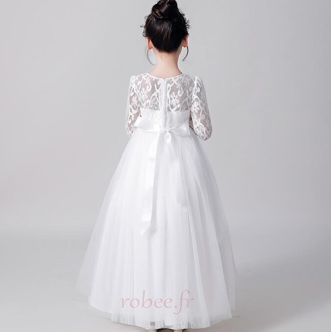 Robe de fille de fleur Couvert de Dentelle Médium A-ligne Glissière 2 Robe de fille de fleur Couvert de Dentelle Médium A-ligne Glissière 2