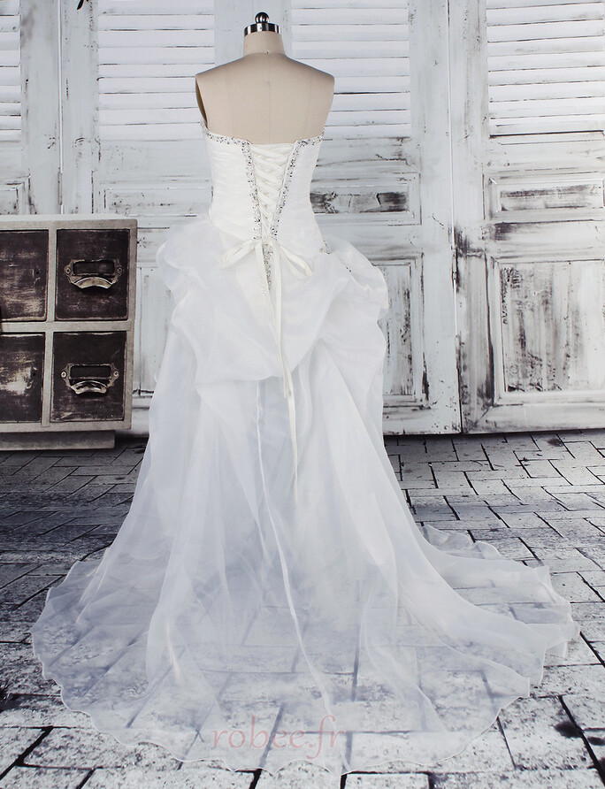 Robe de mariée vogue Soie Sans courroies Fourreau Avec Bijoux 3