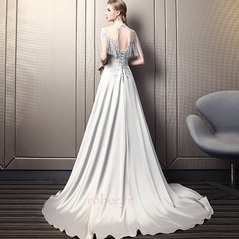 Robe de soirée Traîne Courte Elégant Petites Tailles Fête Gland 2 Robe de soirée Traîne Courte Elégant Petites Tailles Fête Gland 2