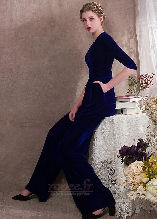 Robe de soirée fin 3/4 Manche Elégant Poches Un Costume Naturel taille 5 Robe de soirée fin 3/4 Manche Elégant Poches Un Costume Naturel taille 5