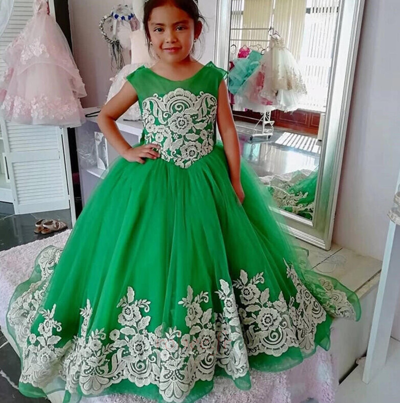 Robe de fille de fleur Dentelle A-ligne Automne Formelle Orné de Nœud à Boucle 1 Robe de fille de fleur Dentelle A-ligne Automne Formelle Orné de Nœud à Boucle 1