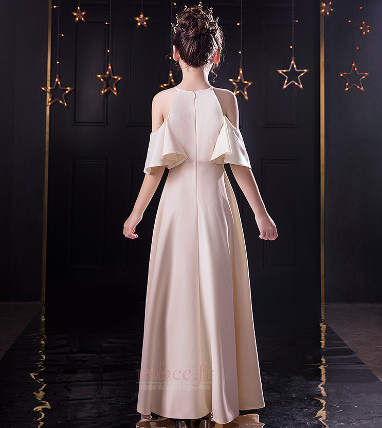 Robe de fille de fleur Manche Lâche Epurée Manche Courte Automne 2 Robe de fille de fleur Manche Lâche Epurée Manche Courte Automne 2