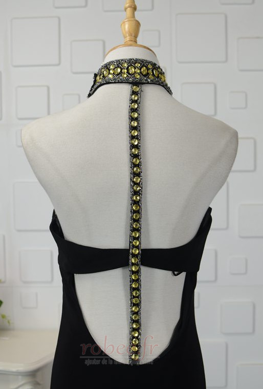 Robe de bal Longue Sans Manches Chic Col haut Corsage Avec Bijoux 5 Robe de bal Longue Sans Manches Chic Col haut Corsage Avec Bijoux 5