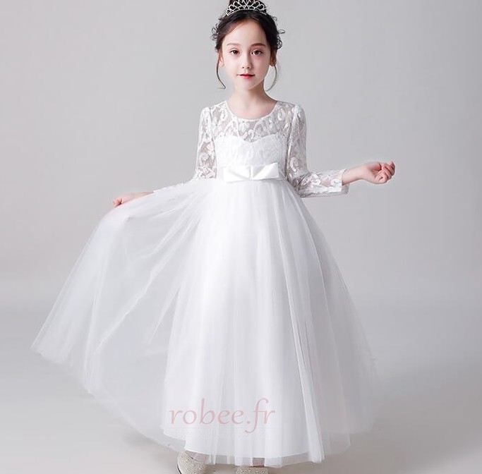 Robe de fille de fleur Couvert de Dentelle Médium A-ligne Glissière 1 Robe de fille de fleur Couvert de Dentelle Médium A-ligne Glissière 1