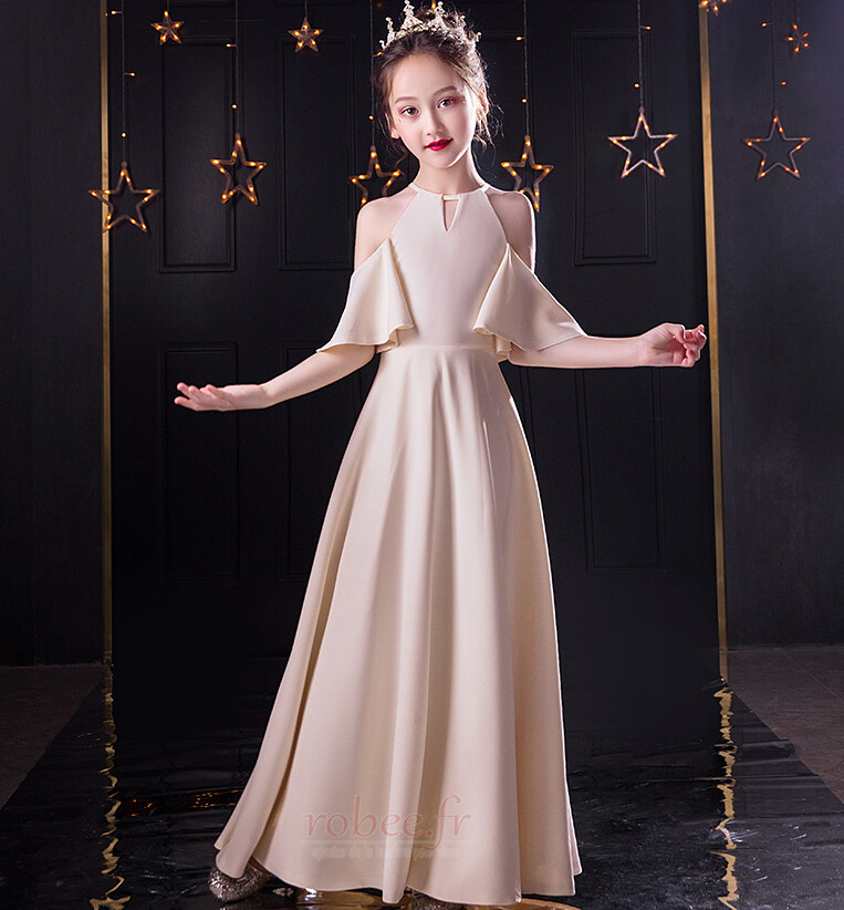 Robe de fille de fleur Manche Lâche Epurée Manche Courte Automne 4 Robe de fille de fleur Manche Lâche Epurée Manche Courte Automne 4