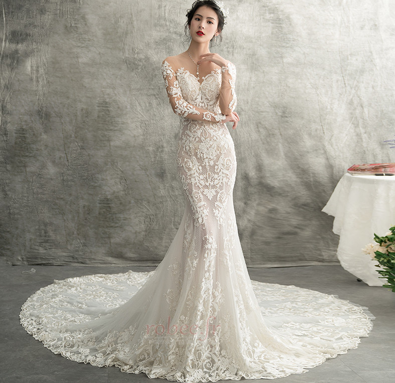 robe de mariée dos nu sirene