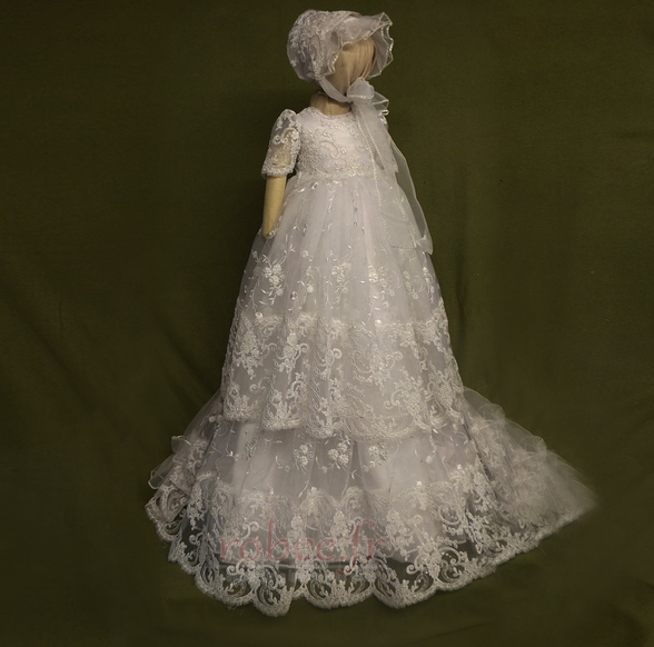 Robe de fille de fleur Bébé Col de chemise t Longue Haute Couvert 1 Robe de fille de fleur Bébé Col de chemise t Longue Haute Couvert 1