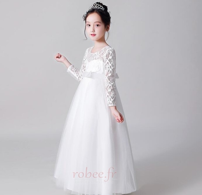 Robe de fille de fleur Couvert de Dentelle Médium A-ligne Glissière 3 Robe de fille de fleur Couvert de Dentelle Médium A-ligne Glissière 3