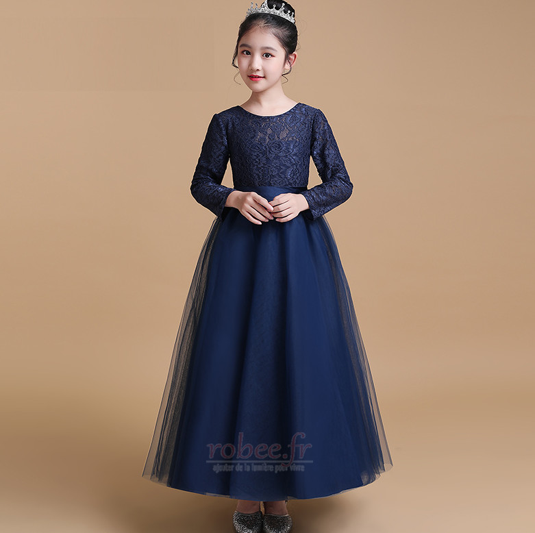 Robe de fille de fleur Orné de Nœud à Boucle Été Manquant Dentelle 4 Robe de fille de fleur Orné de Nœud à Boucle Été Manquant Dentelle 4