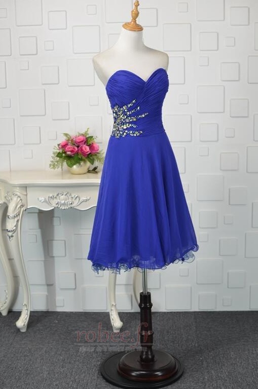 Robe de soirée Longueur de genou Sans Manches Fourreau pli col coeur 2 Robe de soirée Longueur de genou Sans Manches Fourreau pli col coeur 2