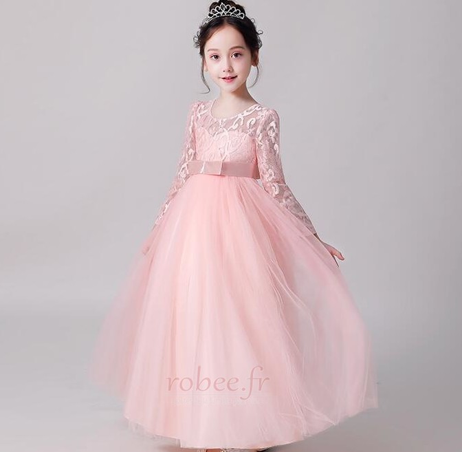 Robe de fille de fleur Couvert de Dentelle Médium A-ligne Glissière 5 Robe de fille de fleur Couvert de Dentelle Médium A-ligne Glissière 5