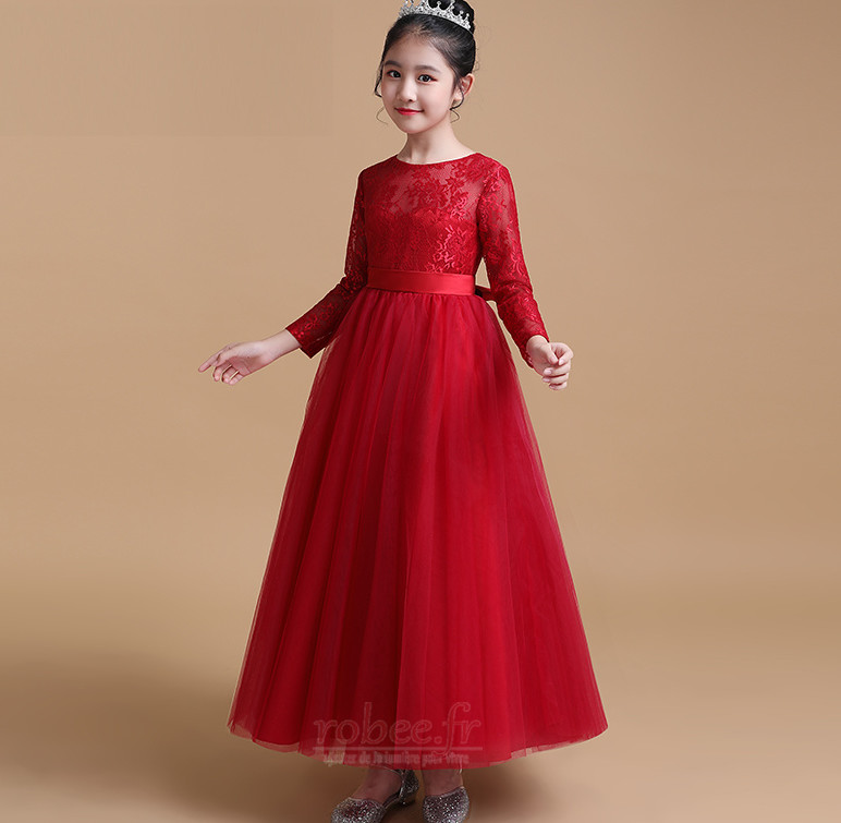 Robe de fille de fleur Orné de Nœud à Boucle Été Manquant Dentelle 3 Robe de fille de fleur Orné de Nœud à Boucle Été Manquant Dentelle 3
