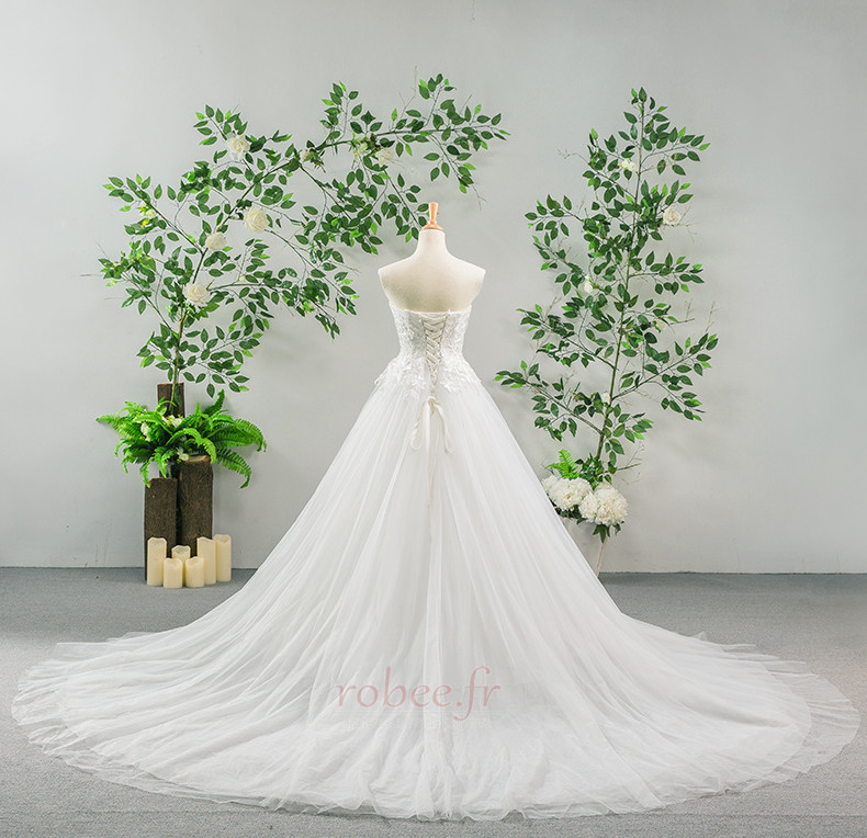 Robe de mariée Longue noble Décolleté Dans le Dos A-ligne Printemps 3 Robe de mariée Longue noble Décolleté Dans le Dos A-ligne Printemps 3