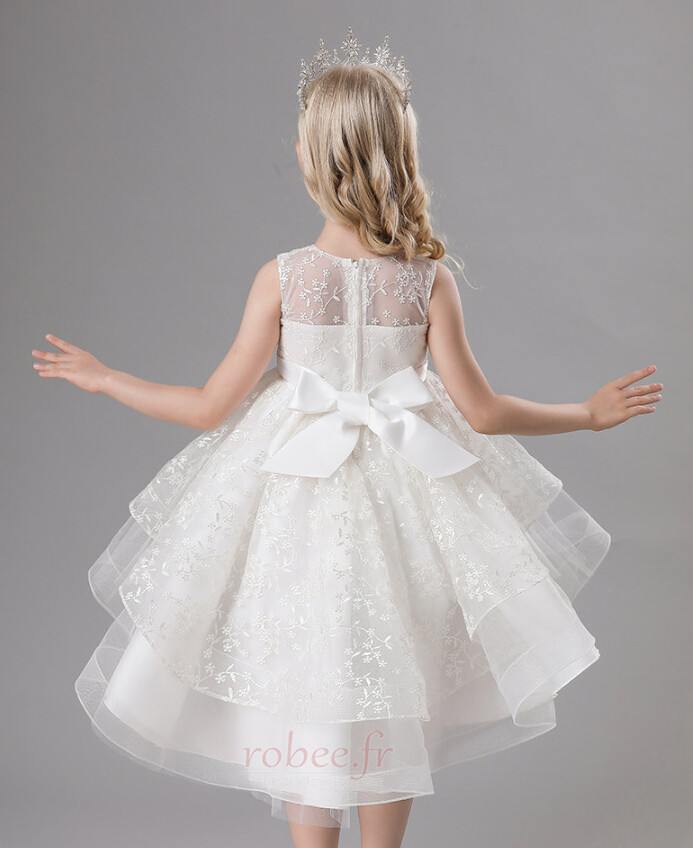 Robe de fille de fleur aligne gossamer Médium Fermeture à glissière 2 Robe de fille de fleur aligne gossamer Médium Fermeture à glissière 2